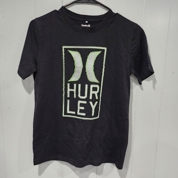Boys Kids Hurley Tshirt Black/Neon Graphic XLarge (14/16)  Pre-owned - Picture 1 of 4